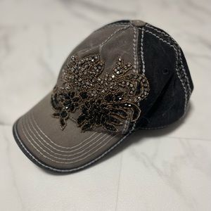 Olive & Pique Hat - Grey and Black